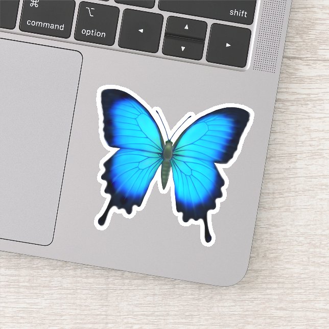 Blue Ulysses Frack Butterfly Kontrastkleber Aufkleber (Detail)