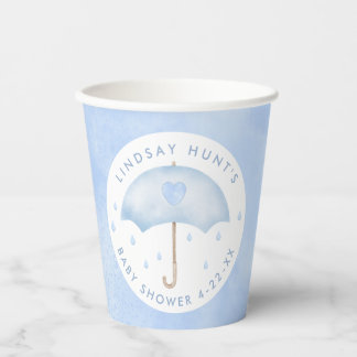 Blue Umbrella Baby Dusche Pappbecher
