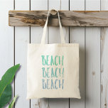 Blue und Aquamarin Beach Theme jeden Tag Tragetasche<br><div class="desc">Tragen Sie den Geist der Küste mit Ihnen, wo immer Sie mit dieser Beach Vibes Typografie Tote Bag! Diese Tasche mit kühnen und stilvollen Typografien, die alles sandig und sonnig feiern, ist ein Muss für Strandtage, Poollounging oder Alltagsstress. Der aus langlebigen Materialien gefertigte und für Funktion und Mode konzipierte Tote-Sack...</div>
