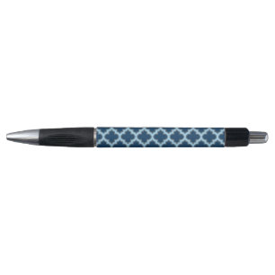 Blue und Baby Blue Trellis, Lattice, Quatrefolie Kugelschreiber