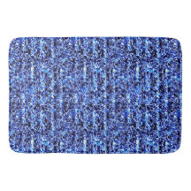 Blue und Black Cheetah Print Bath Mat