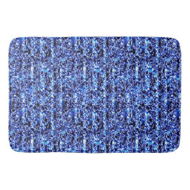 Blue und Black Cheetah Print Bath Mat Badematte