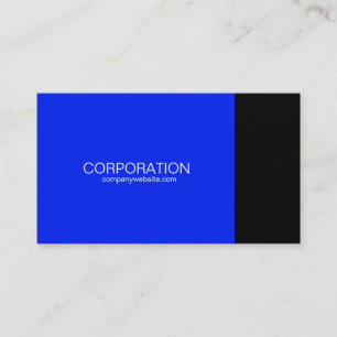 Blue und Black Class Visitenkarte mit Website
