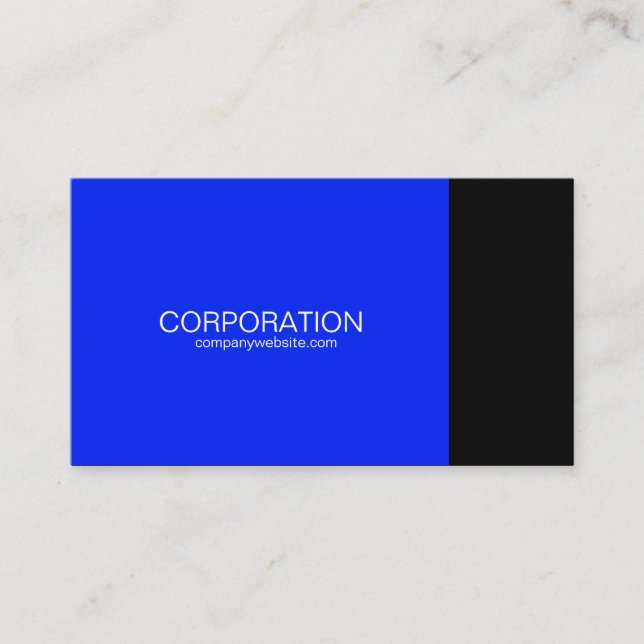 Blue und Black Class Visitenkarte mit Website (Vorderseite)