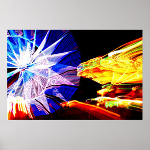 BLue und gelb zoomed Fair Rides Poster