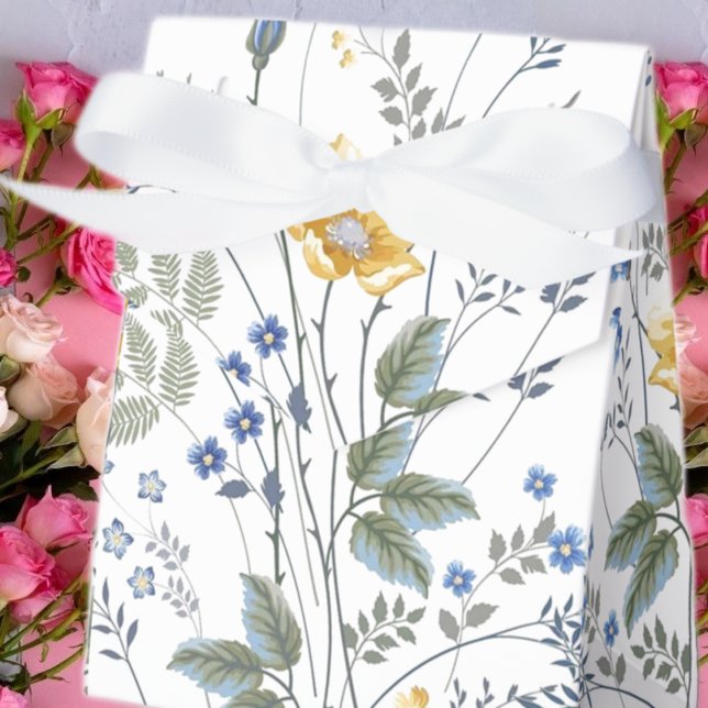 Blue und gelbe Wildblume Gefälligkeitsbox Geschenkschachtel (Von Creator hochgeladen)