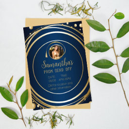 Blue und Gold Luxy Prom Absenden Flyer