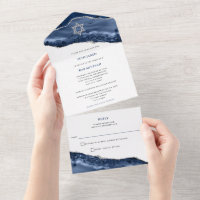 Blue und Silver Agate Geode Rock, Bar Mitzvah