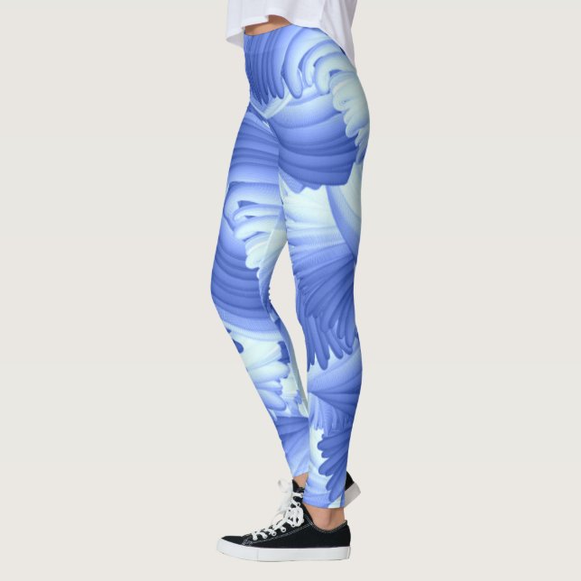 Blue und White Bad Paint Job Leggings (Links)