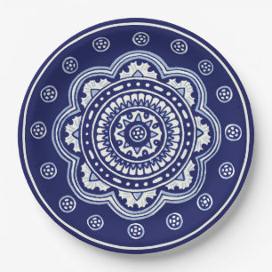 Blue und White Talavera Five Pappteller
