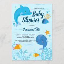 Blue Under Sea Baby Shower für Junge