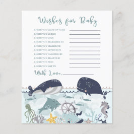 Blue under Sea Ocean Baby Dusche Wünsche für Baby 
