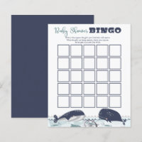 Blue Under Sea Theme Baby Shower Bingo I