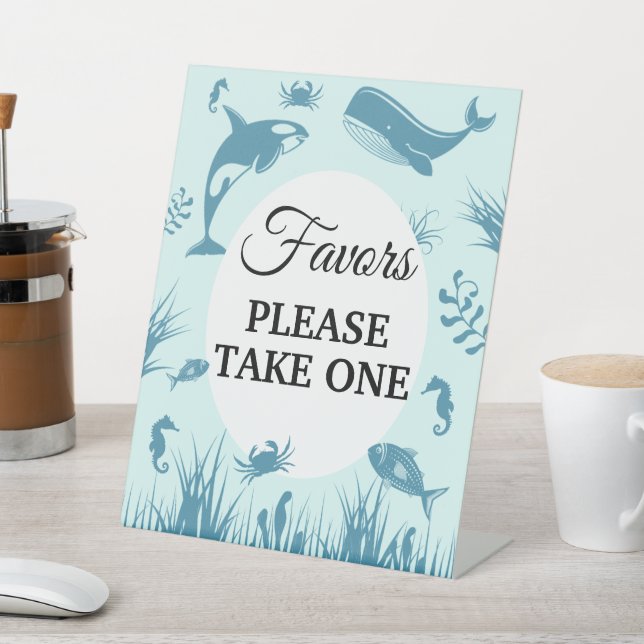 Blue Under the Sea Baby Duwer favorisiert Schild (In SItu)