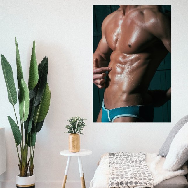 Blue Underwear Boy Hot Typ Poster (Von Creator hochgeladen)
