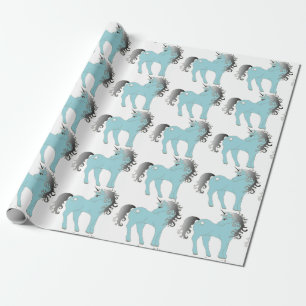 Blue Unicorn Geschenkpapier