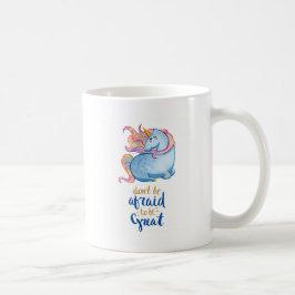 Blue Unicorn Inspiration Zitat Tasse