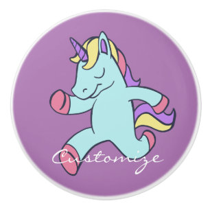 Blue Unicorn Running Thunder_Cove Keramikknauf