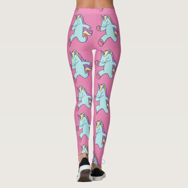 Blue Unicorn Running Thunder_Cove Leggings (Rückseite)