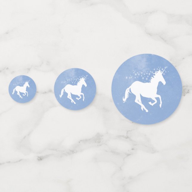 Blue Unicorn Wedding Table Confetti Konfetti (Vorderseiten)