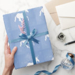 Blue Unicorn Wedding Wrapping Paper Geschenkpapier<br><div class="desc">Wrap Geschenke für die Braut und Bräutigam mit einer Rolle Blue Unicorn Wedding Wrapping Paper. Das Wrapping Paper Design zeichnet sich durch einen sternenförmigen Hintergrund mit einem einsamen Sternenhimmel aus. Zusätzliche Hochzeitswaren und Geschenke sind mit diesem Design ebenfalls erhältlich.</div>