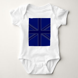 Blue Union Jack British Flag Design Baby Strampler