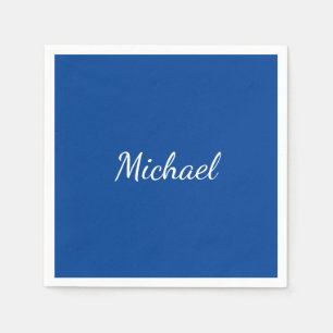 Blue Unique Beruflich Calligraphy Name Serviette