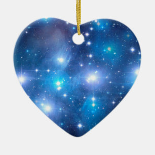 Blue Universe Stars + Ihre Ideen Keramik Ornament