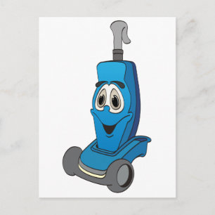 Blue Vacuum Cleaner Postkarte