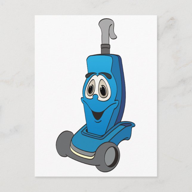 Blue Vacuum Cleaner Postkarte (Vorderseite)
