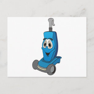 Blue Vacuum Cleaner Postkarte
