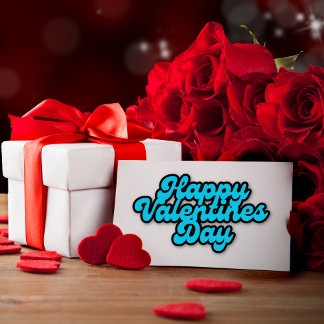 Blue Valentine's Day Schriftart EX Großer Aufklebe Aufkleber