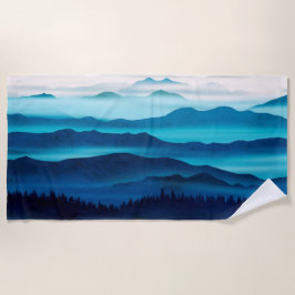 Blue valleys horizon strandtuch