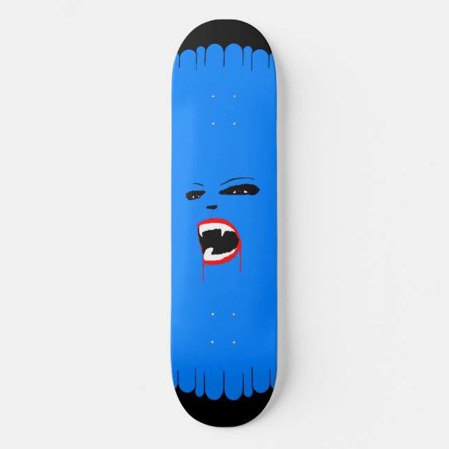 Blue Vamp Custom Skateboard (Vorderseite)