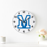 Blue Varsity Letter M Monogram