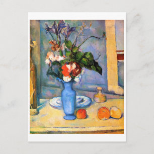 Blue Vase Blume, Paul Cezanne Postkarte