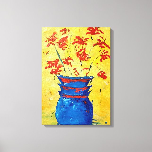 Blue Vase Leinwanddruck (Vorderseite)