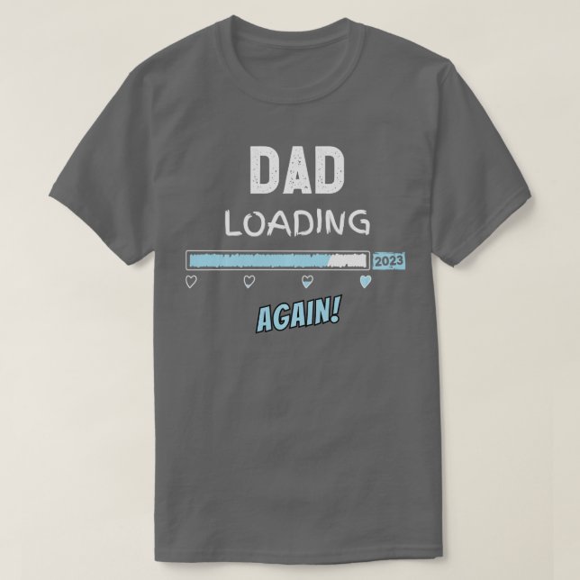 Blue Vater Loading 2023 Daddy Baby Boy Long Sl T-Shirt (Design vorne)
