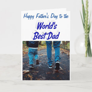 Blue Vater Vathage Foto Blue Text Card Karte