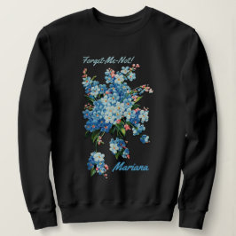 Blue Vergessen-Me-Nots - Personalisiert Sweatshirt
