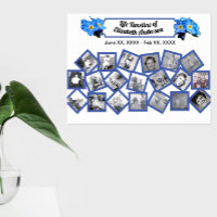 Blue vergiss Me Nots Timeline Foto Collage