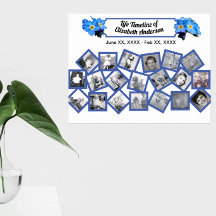 Blue vergiss Me Nots Timeline Foto Collage