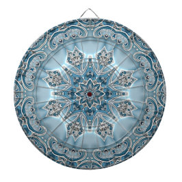 Blue Verziert Floral Dartboard Dartscheibe