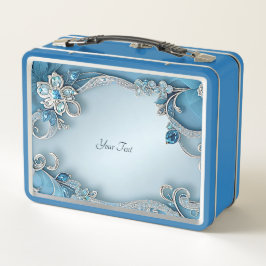Blue Verziert Floral Lunchbox
