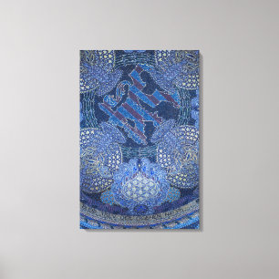 Blue Verziert Mosaic Art, Deutschland Leinwanddruck
