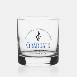 Blue Veterinary School Abschluss Custom Whiskyglas