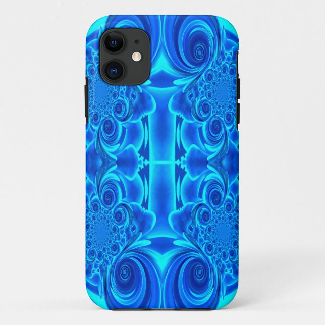 Blue Vibranl Swirl Phone Case (Rückseite)