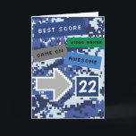 Blue Video Gamer 22. Geburtstagskarte Karte<br><div class="desc">Eine coole blaue Video-Gamer 22. Geburtstagskarte für ihn. Es bietet ein Pixel-Videospiel blaues Design auf der Vorder- und Rückseite der Karte. Die Innenseite liest eine Meldung mit der Geburtstagskarte,  die leicht personalisiert werden kann,  wenn sie gewollt wird. Diese lustige Geburtstagskarte würde ihm einen guten Sake machen.</div>