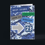 Blue Video Gamer 23. Geburtstagskarte Karte<br><div class="desc">Eine coole blaue Video-Gamer 23. Geburtstagskarte für ihn. Es bietet ein Pixel-Videospiel blaues Design auf der Vorder- und Rückseite der Karte. Die Innenseite liest eine Meldung mit der Geburtstagskarte,  die leicht personalisiert werden kann,  wenn sie gewollt wird. Diese lustige Gamer-Geburtstagskarte würde ihm einen tollen Sake machen.</div>
