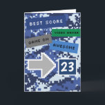 Blue Video Gamer 23. Geburtstagskarte Karte<br><div class="desc">Eine coole blaue Video-Gamer 23. Geburtstagskarte für ihn. Es bietet ein Pixel-Videospiel blaues Design auf der Vorder- und Rückseite der Karte. Die Innenseite liest eine Meldung mit der Geburtstagskarte,  die leicht personalisiert werden kann,  wenn sie gewollt wird. Diese lustige Gamer-Geburtstagskarte würde ihm einen tollen Sake machen.</div>